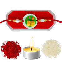 Ubuntu  Seasonal Designer 3D Food Rakhi For Kids - Attractive Embossed Foods Rakhi - Combo Pack With Roli & Chawal - (Pack Of 1) (Vadapav)