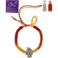 Sukkhi Rakhi 925 Sterling Silver Radha-Krishna Idol Rakhi Bracelet For Men With Roli Chawal & Free Greeting Card With Certificate Of Authenticity | 925 Silver Rakhi For Brother | Rak106991