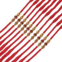 Young & Forever Gift Combo Of Rakhi Set For Men Rakhi For Brother Rakhi Set Rakhi Combo Bhaiya Rakhi Combo Rakhi Set Of 10 Rudraksha Chandan Sandalwood Rakhi