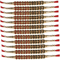 Kartik Designer Dora Rakhi Set Of 12 Pieces With Roli Chawal & Greeting Card 4(12)_2022