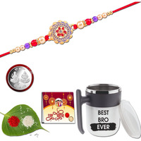 Anshri Rakhi With Mug, Rakhi For Brother, Rakhi Combo,Rakhi With Gift Mug,Rakhi Set,Degine Mug 0016