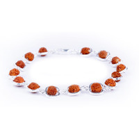 Hem Jewels Pure Silver Rudraksha Rakhi For Brother | Silver Bracelet For Boys And Men | Design: Lord Of Rings (Hjrkh-97)
