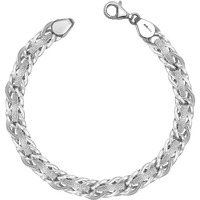 Lecalla 925 Sterling Silver Designer Chain Bracelet For Men And Boys | Bis Hallmarked Silver Bracelet 8.5 Inches | Rakhi For Brother | Fancy Bracelets | Rakhi Gift For Brother