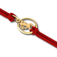 Kuberbox 18K Hanuman Gold Rakhi Cum Pendant For Brother Raksha Bandhan Gift For Brother Premium Packaging Bis Hallmarked