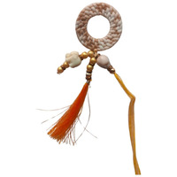 Accessher Unisex Traditional Handcrafted Rakhi With Elephant Charm And Tassel For Beloved Bhabhi/Gifting With Roli Kumkum Packets & Happy Rakshabandhan Card
