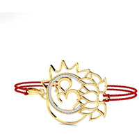 Kuberbox 18K Om-Sun-Moon-Lotus Rakhi For Brother