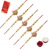 Case Creation Radha Krishna Ji Rakhi Kanha Ji Rakhi With Pearls Rakshabandhan Special Couple Rakhi For Cute Bro Bhabhi