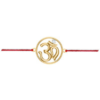 Dishis 14K Yellow Gold Diamond Rakhi Bracelet For Men