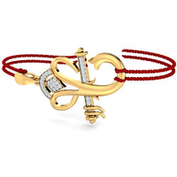 Kuberbox 18K Bansi Ganesha Rakhi Cum Pendant For Brother