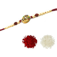 Abhishek Exclusive Designer Peacock Brother Rakhi For Your Bhaiya With Roli-Chawal Pack New