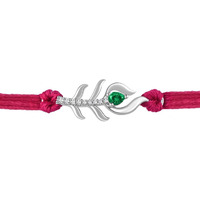 Rihi By P.C.Chandra 925 Sterling Silver Mayur Pankh Rakhi For Men & Boys
