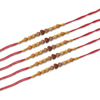 Young & Forever Gift Combo Of Rakhi Set For Men Rakhi For Brother Rakhi Set Rakhi Combo Bhaiya Rakhi Combo Rakhi Set Of 5 Rudraksha Chandan Sandalwood Rakhi