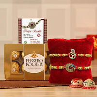 Tied Ribbons Rakhi For Brother With Chocolate Gift Hamper - Set Of 2 For Brother Bhaiya Boys Kids Men With Chocolate Box And Card Tikka - Rakhi For Rakshabandhan