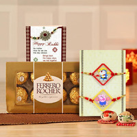 Tied Ribbons Rakhi For Kids With Gift Chocolate Combo - Set Of 2 Peppa Pig Doraemon Cartoon Rakhi For Kids Boys Baby Brother With Chocolate Box Greeting Card And Roli Chawal