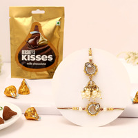 The Purple Tree Raksha Bandhan Gift Combo With Rakhi And Premium Milk Chocolates | 2 Pc Bhaiya Bhabhi Rakhis With Chocolate, Roli Chawal And Card | Rakshabandhan Gift Hamper For Bhai