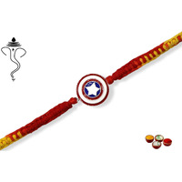 Sj Shubham Jewellers Pure 925 Sterling Silver Rakhi For Brother Charm Bracelet Raksha Bandhan With Pure Cotton Thread For Men, Boys, Rakhis Cpamrca
