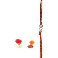 Mehrunnisa Handmade Crystal Rakhi With Roli Chawal (Rak1135)