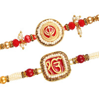 Tied Ribbons Rakhi For Brother - Set Of 2 Punjabi Rakhi For Brother Men Boys Kids Bhaiya With Card And Tikka - Rakhi's For Rakshabandhan