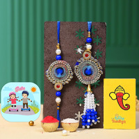 Craftvatika Magnet With Rakhi Gift For Brother Bhabhi, Rakhi Gift Combo For Bhaiya Bhabhi Couple Rakhi For Bhai Bhabhi Rakhi With Magnet, Fridge Magnet For Fridge Door Decor