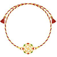Giva Golden Classic Swastik Rakhi | Raksha Bandhan Rakhi For Brother | Gift For Men & Boys| With Certificate Of Authenticity And 925 Stamp