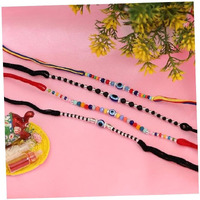 Fashion Frill Mens Designer Rakhis For Brother/Bhai/Bhabhi/Bhaiya Evil Eye Design Thread Rakhi For Brother Trendy Rakhi Rakshabandhan Special Rakhis Combo Of 4