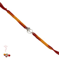 Nuzzrii Pure 925 Sterling Silver Rakhi For Brother Charm Bracelet Raksha Bandhan With Pure Cotton Thread For Men, Boys, Rakhis By Shubham Jewellers Omtrcur