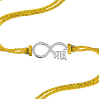 Parnika 925 Om Ganesha Rudraksha Infinity Bro Shiv Bhai Adjustable Silver Rakhi Bracelet For Brother In 92.5 Sterling Silver For Boys And Men | Chandi Ki Rakhi | Gift Box Roli Chawal (Ganeshji Shankh)