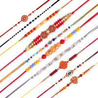 Fashion Frill Unisex Adult Rakshabandhan Rakhi For Brother Set Combo Of 10 (Rk033)