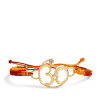 Minutiae Mens Rakhi Gift For Brother With Gold Plated Om Pendant | Religious And Designer Rakhi Bracelet For Raksha Bandhan/Rakshabandhan |