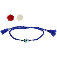Roovi 925 Silver Evil Eye Rakhi For Brother With Roli Chawal I Rakshabandhan Rakhi Set I Gift For Boys & Men I Certificate Of Authenticity & 925 Stamp