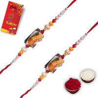 Case Creation Brother Dosa Bracelet Rakhi With Happy Raksha Bandhan Greeting Card And Festivities Give Aways Pack (Set Of 2) Handcrafted Premium South Indian Bracelet Dosa Rakhi Funny Bracelet Rakhi