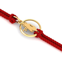 Kuberbox 18K Krishna Gold Rakhi Cum Pendant For Men Raksha Bandhan Gift For Brother Premium Packaging Bis Hallmarked