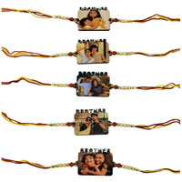 Thewhoop Personalized/Customised Brother Cut Rakhi For Brothers/Sister Print Your Photo Or Name Best Gift For Brother & Rakshabandhan (Brother-Cut, 2)