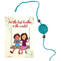 Hamelin Rakshabandhan Fancy Designer Dora Rakhi For Brother | Raksha Bandhan Special Biodegradable Rakhi | Rakhi Pack Of 1 | Special Rakhis Made With Temple Flowers | Sustainable & Handmade