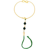Mahi Gold Plated Infinite Shape Lumba Rakhi For Bhabhi (Ral1100682G)
