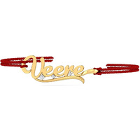 Kuberbox Bhai 18K Gold And Diamond Rakhi Bracelet For Brother