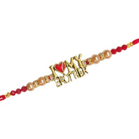 Mihu Creation Rakshabandhan Rakhi Pack Of 1 Woollen-Blend I Love My Brother Rakhi With Roli Pack