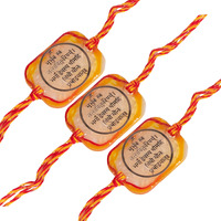 Salty Resin Gold Exquisite Designer (Shlok) Rakhi Set | Moli Dora Rakhi | Symbol Of Sibling Love & Protection