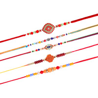 Fashion Frill Unisex Adult Rakshabandhan Rakhi For Brother Set Combo Of 5 (Rk025)