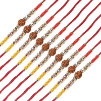 Young & Forever Gift Combo Of Rakhi Set For Men Rakhi For Brother Rakhi Set Rakhi Combo Bhaiya Rakhi Combo Rakhi Set Of 10 Rudraksha Crystal Ad Rakhi