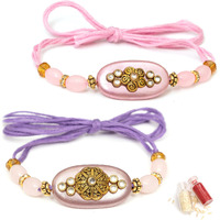 To The Nines Rakhi For Brother With Tilak Material & Greeting Card - Pack Of 2 Rakhi