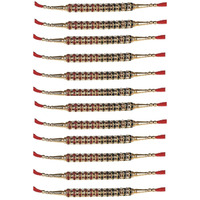 Kartik Designer Rudraksh Rakhi Set/Combo/Pack Of 12 Dora/Rakhi/Dhaga With Roli And Chawal Dora_12(12)