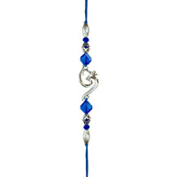 Fure Om Beads Rakhi For Brother (Blue)
