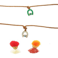 Mehrunnisa Set Of 2 Handmade Horseshoe Evil Eye Rakhis With Roli Chawal (Rak961)
