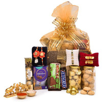 Nutri Miracle Rakhi Chocolates Gifts Pack |Ginni Rakhis For Brother And Family | Hathi Chopda Tilak Kit