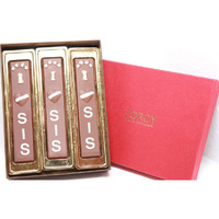 Zoroy Luxury Chocolate Rakhi Gift Sister With I Love Sis Chocolate | Message Chocolate | Rakhi Gift For Sister | Rakhi Gift Combo | Rakshabandhan Gifts For Sister | 3 Bars Set