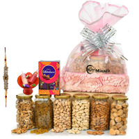 Nutri Miracle 1 Rakhi For Brother With Gift | Bhaiya Bhabhi Rakhi Gift Set | Raksha Bandhan Celebration With Siblings | Rakhi Gifts For Brother With Nuts And Chocolates