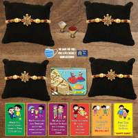 Bogatchi T4T-6 Rakhi With Sweets For Brother, Rakhi For Brother With Sweets, Rakhi Set Of 4, Rakhi Sweets, 200G
