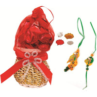 Skylofts Stylish Pot Chocolate Basket With 10 Pcs Assorted Chocolates , Rakhi Lumba & Teeka Set For Bhai Bhabhi Rakhi Combos