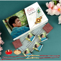 Choco Manualart | Customised Chocolates Gift For Best Brother With Rakhi | Gift For Rakshabandhan | Customised Chocolates Gift Raksha Bandhan | Pack Of 18